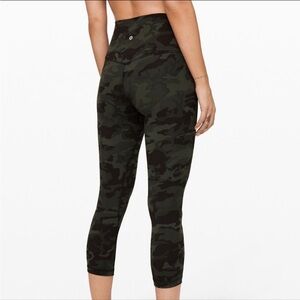 Lululemon Align Crop *21" in Incognito Camo Multi Gator Green (First Release) 8